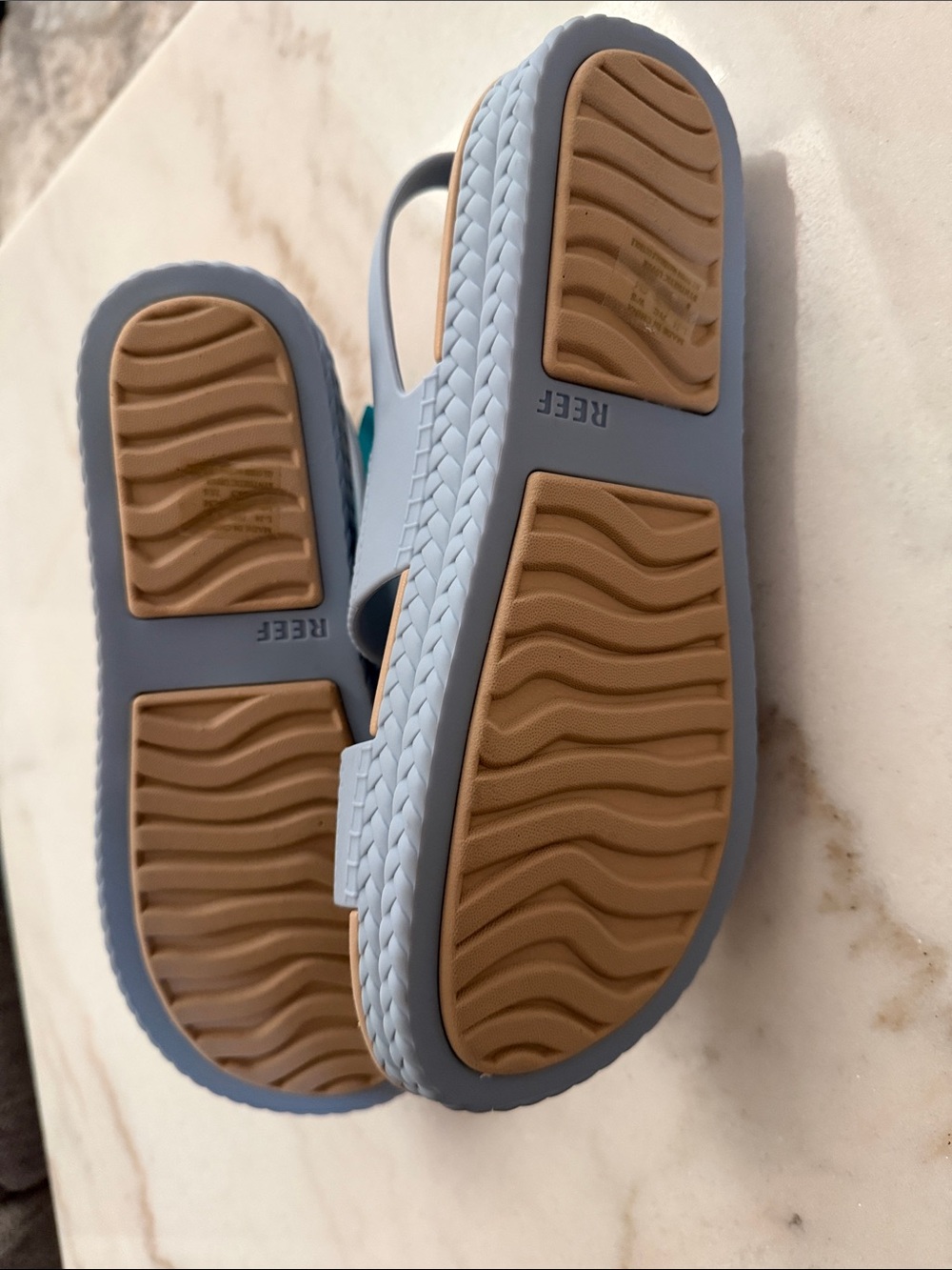 Reef Light Baby Blue Sandals with Back Strap - Picture 4 of 4